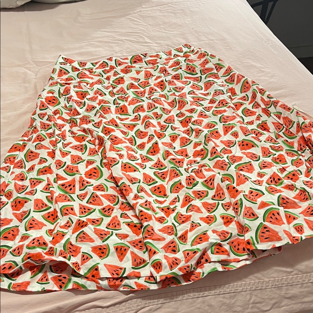 Anthropologie Watermelon Pattern Skirt